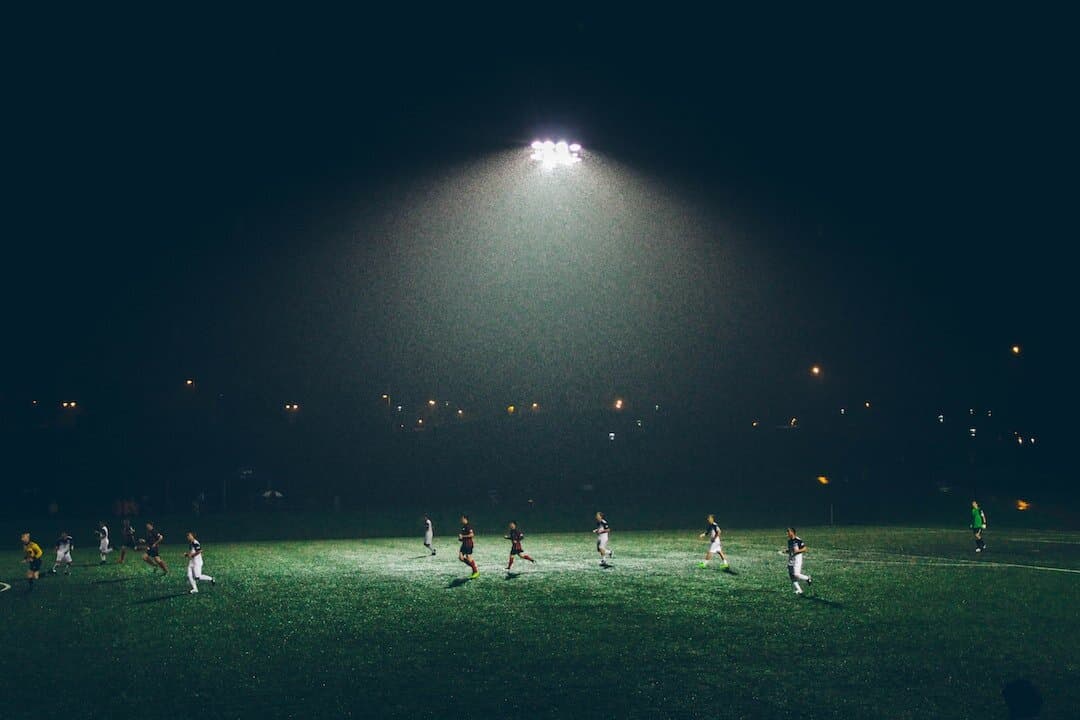 Soccer action shot